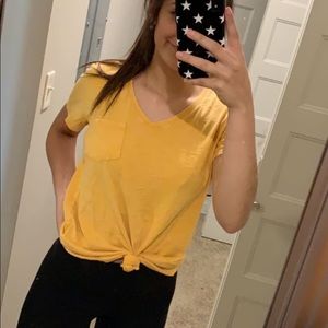 Mustard Yellow v-neck
